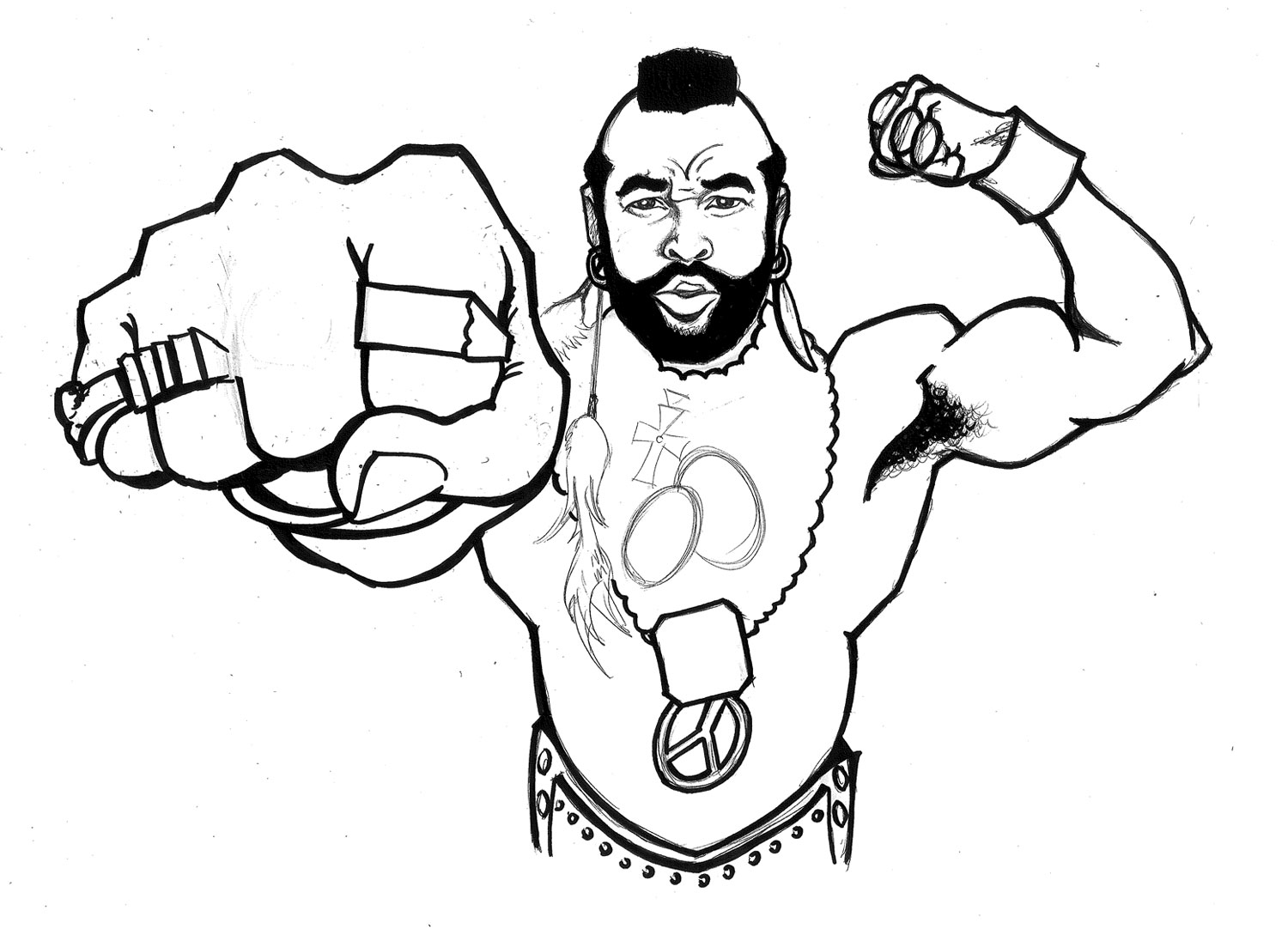 1500x1082 Mr T - Mr T Drawing