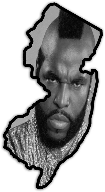 439x800 mr t diecut sticker true jersey - Mr T Drawing