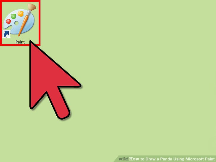 728x546 How To Draw A Panda Using Microsoft Paint Steps - Ms Paint Drawing Ideas