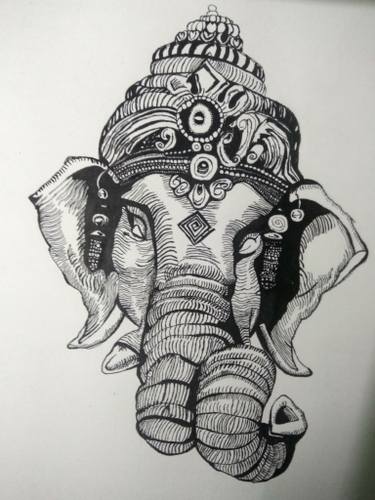 375x500 Ganesha Drawing - Msn Drawing