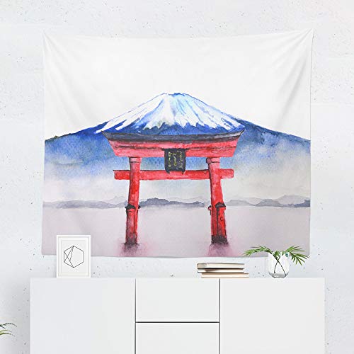 500x500 mt fuji tapestry - Mt Fuji Drawing