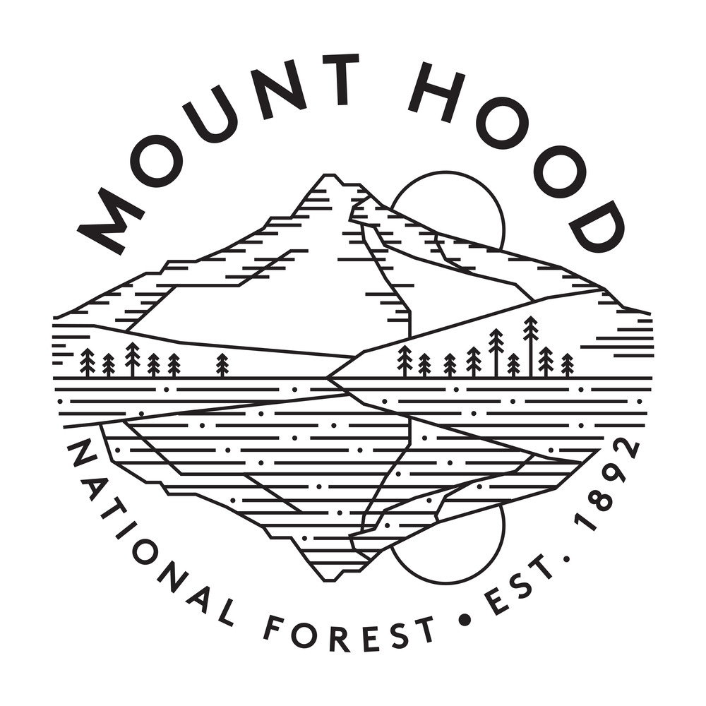 1000x1000 mt hood tote find your own adventures - Mt Hood Drawing