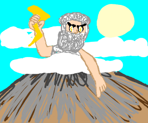 300x250 zeus on mt olympus drawing - Mt Olympus Drawing