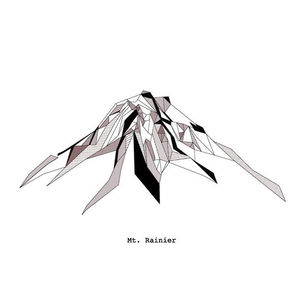 600x600 mt rainier print paper luxe - Mt Rainier Drawing