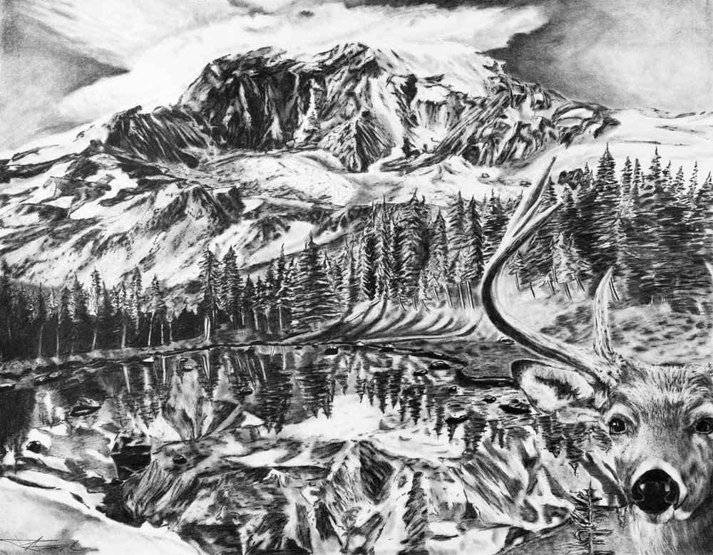 Mt Rainier Drawing at Explore collection of Mt