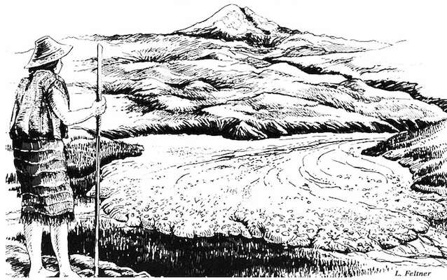 638x400 fire, flood, and fury! - Mt Rainier Drawing