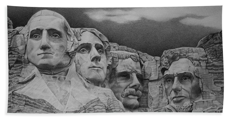 967x500 mt rushmore beach towel for sale - Mt Rushmore Drawing