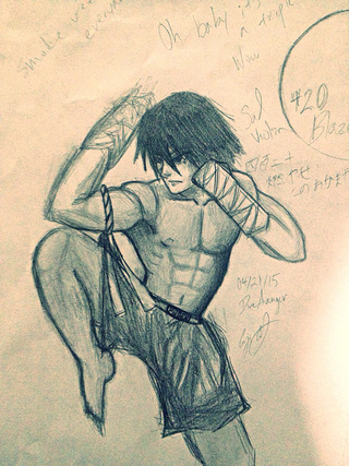 320x427 muaythai drawings on paigeeworld pictures of muaythai - Muay Thai Drawing