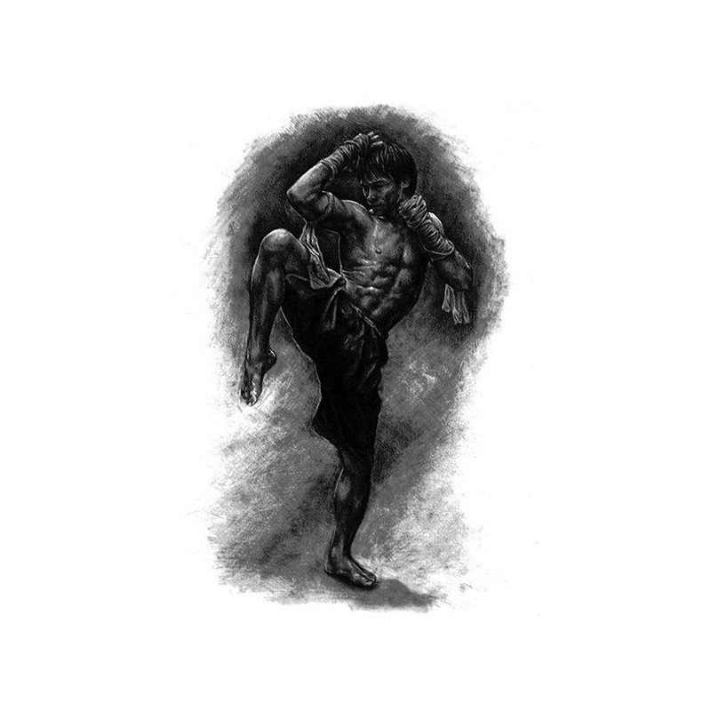 800x800 shirt muay thai white engraving - Muay Thai Drawing