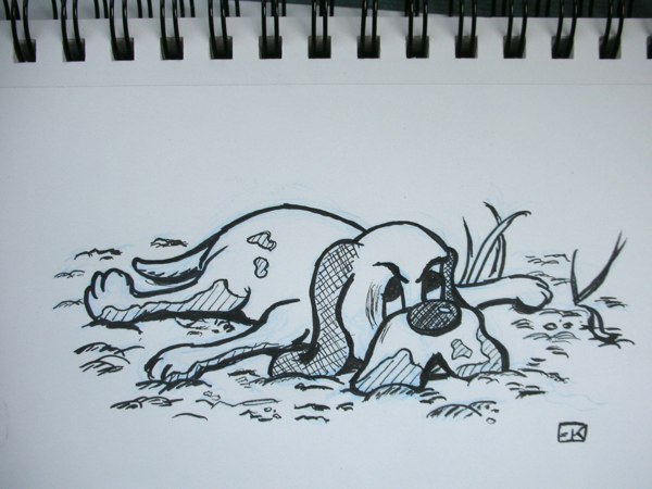 600x450 muddy dog a dog a day - Muddy Drawing