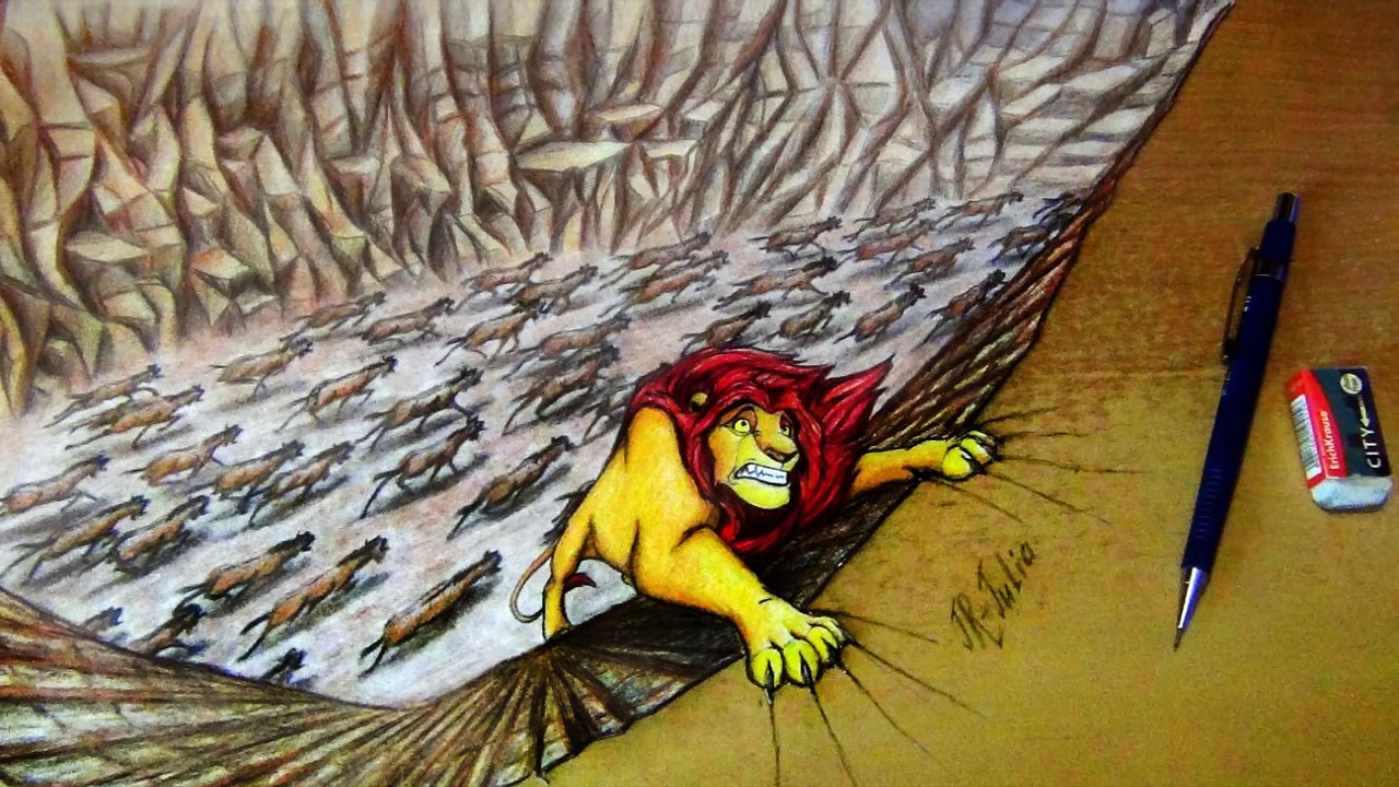 1280x720 walt disney the lion king korol lev speed painting - Mufasa Drawing