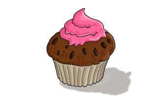 300x200 how to draw a muffin - Muffin Drawing