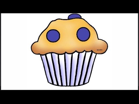 480x360 speed drawing blueberry muffin kawaii style - Muffin Drawing