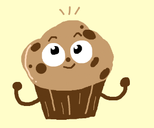 300x250 a smiling muffin drawing - Muffin Drawing
