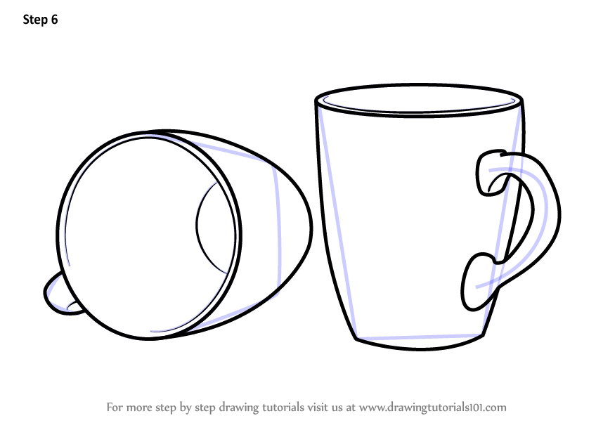 848x602 Learn How To Draw Coffee Mugs - Mug Drawing