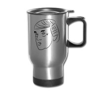 190x190 donald trump line drawing travel mug spreadshirt - Mug Line Drawing