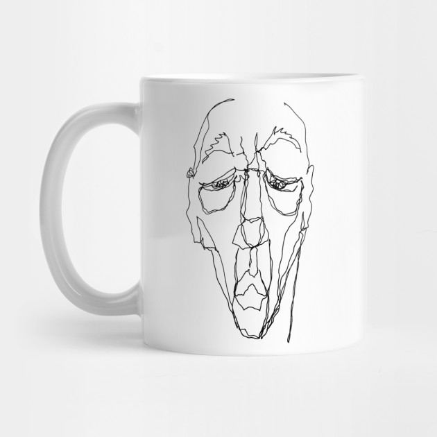 630x630 Portrait Line Drawing - Mug Line Drawing