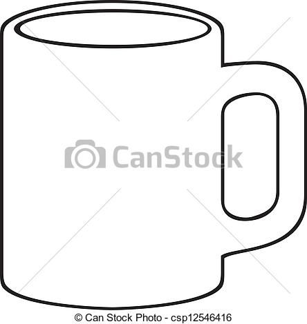 444x470 Vector - Mug Line Drawing