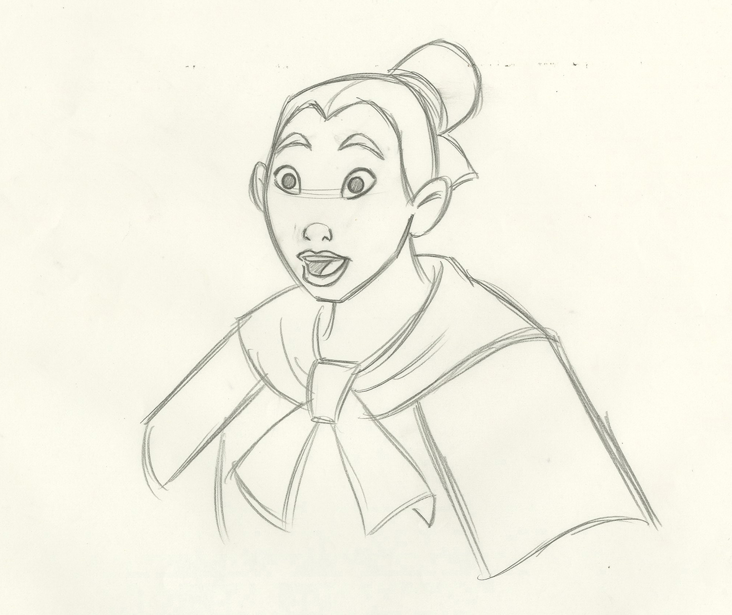 1500x1260 Mulan Production Drawing - Mulan Drawing