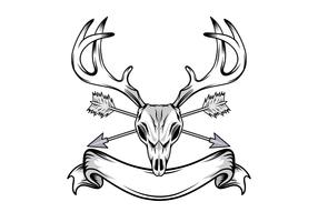 286x200 Deer Skull Free Vector Art - Mule Deer Skull Drawing