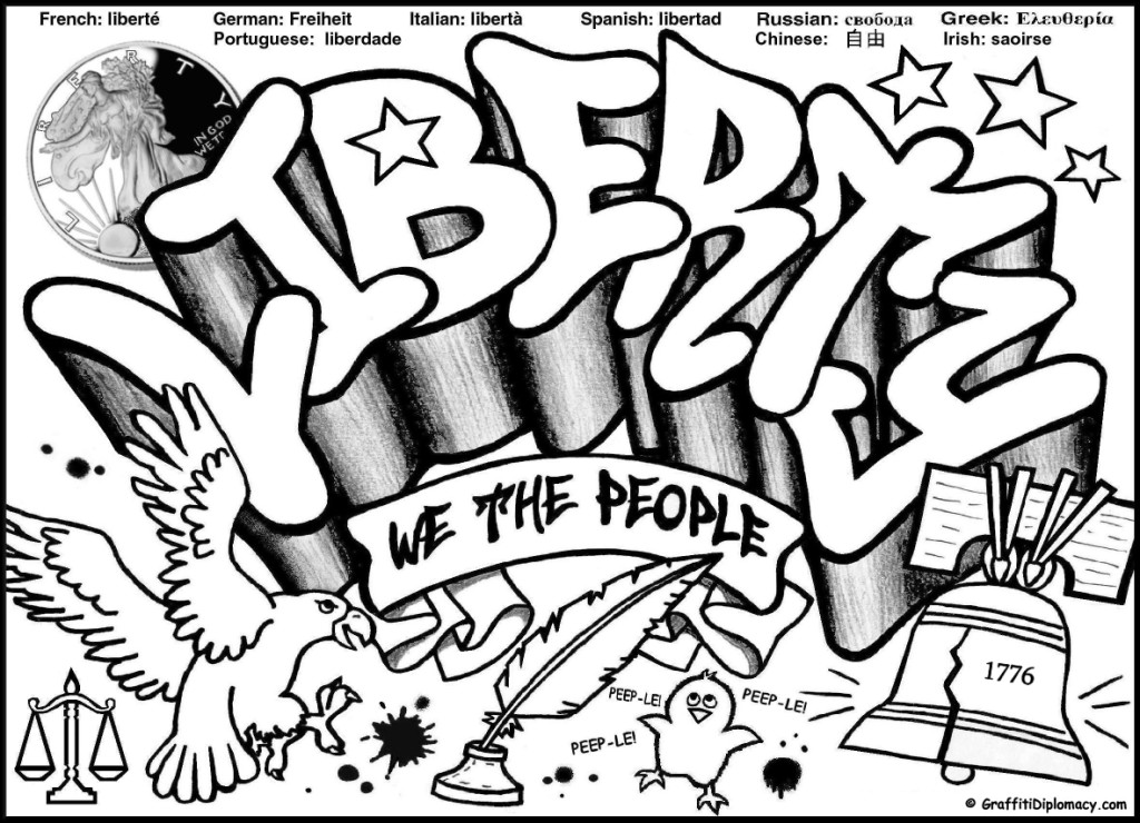 1024x740 Multicultural Graffiti Art Free Printable Coloring Pages - Multicultural Drawing