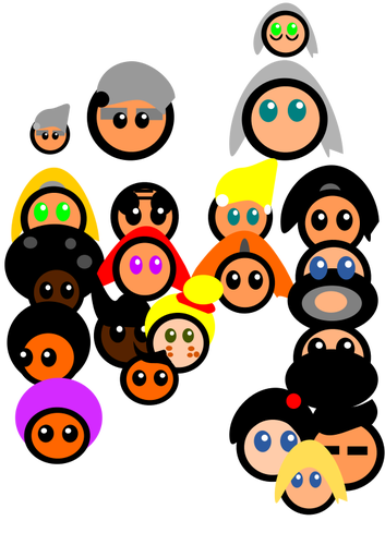 353x500 Colorful Drawing Of A Multicultural Family Tree - Multicultural Drawing