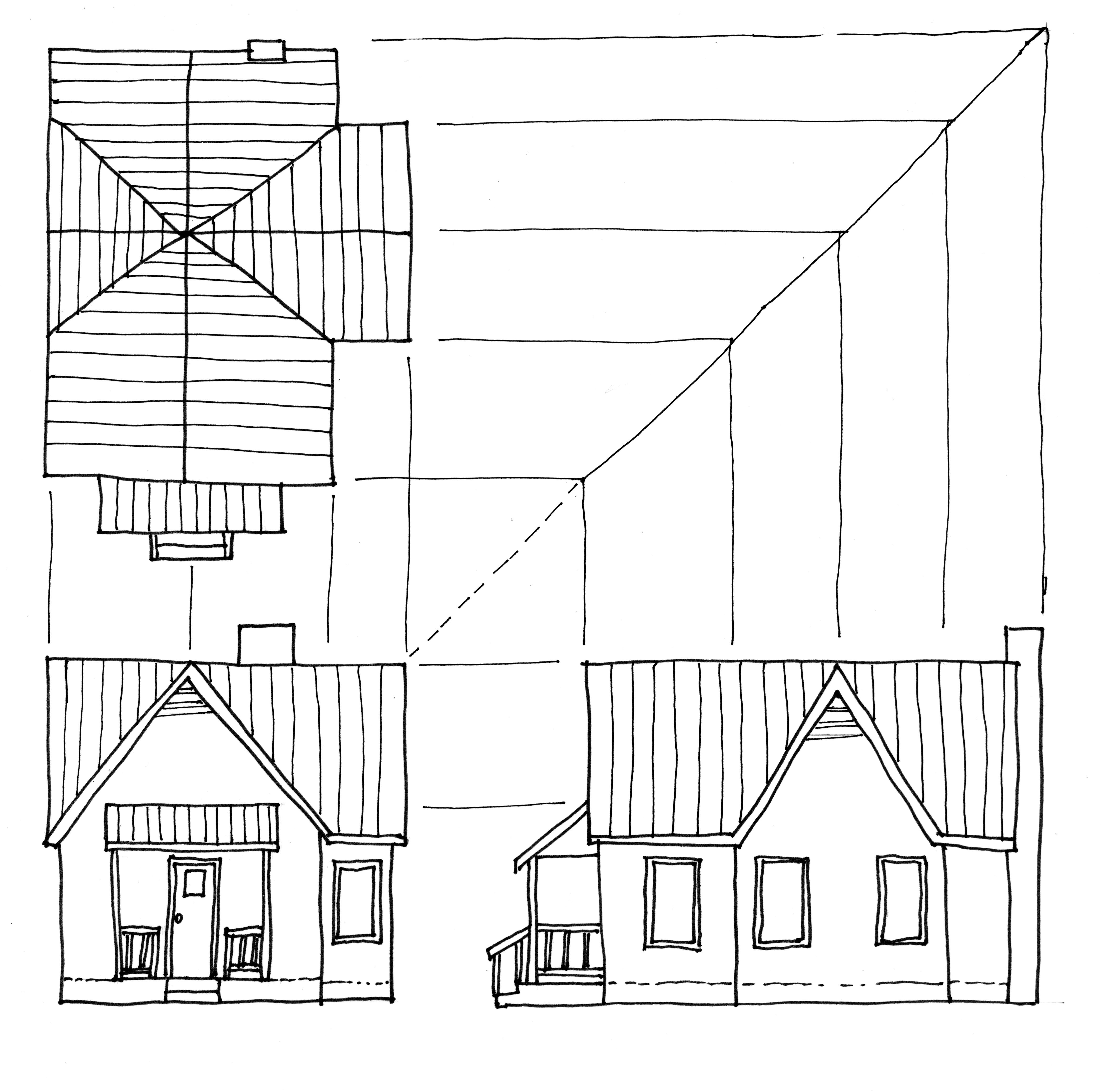 4622x4574 studying roof plans multiview drawings in drawings - Multiview Drawing Worksheets
