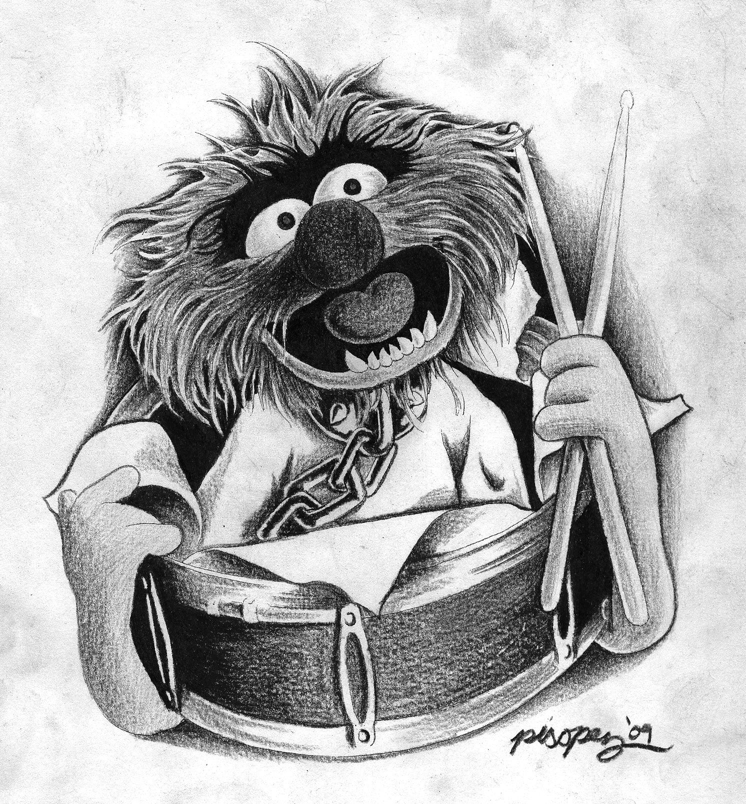 1492x1608 animal muppet portrait fandomnerdy stuff animal tattoos - Muppets Animal Drawing