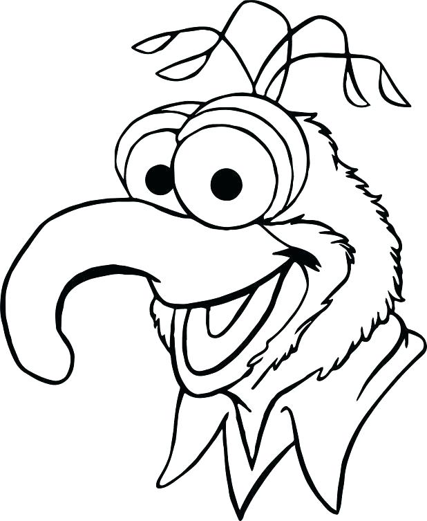 618x753 download coloring pages animal beaker the frog muppets muppet - Muppets Animal Drawing