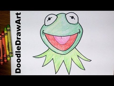 480x360 drawing how to draw kermit the frog's face - Muppets Animal Drawing