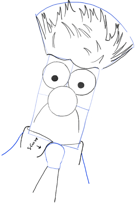 450x679 how to draw beaker from the muppets movie and show in easy steps - Muppets Drawing