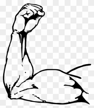 320x368 transparent muscles arm logo banner black and white - Muscle Arm Drawing