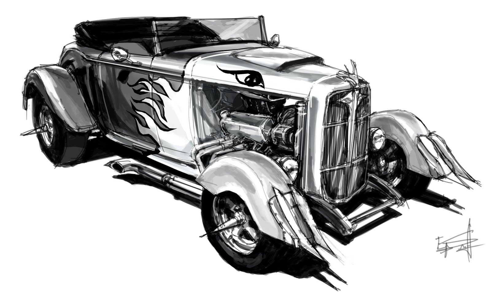 Muscle Car Drawings at PaintingValley.com | Explore collection of