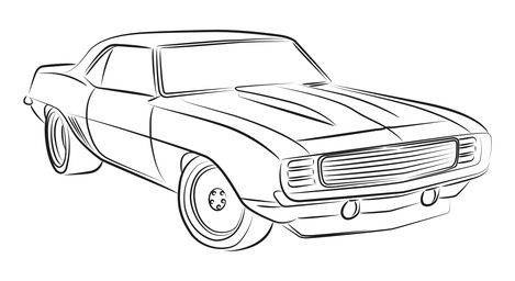 469x256 how to draw cars teaching art car drawings, drawings, car - Muscle Car Drawings