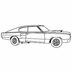 230x230 top free printable muscle car coloring pages online - Muscle Car Drawings