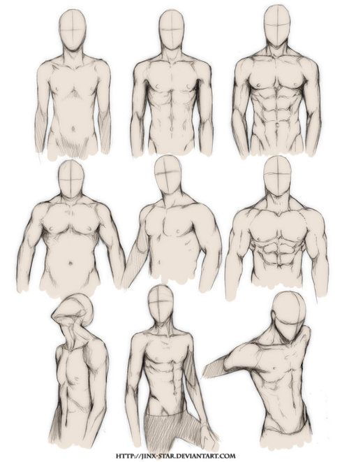 500x661 muscle deformation drawing reference for concept art drawing - Muscle Guy Drawing