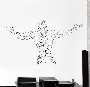 300x288 wall stcker sport bodybuilding bodybuilder muscle guy vinyl decal - Muscle Guy Drawing