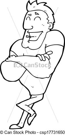 228x470 cartoon muscle guy - Muscle Guy Drawing