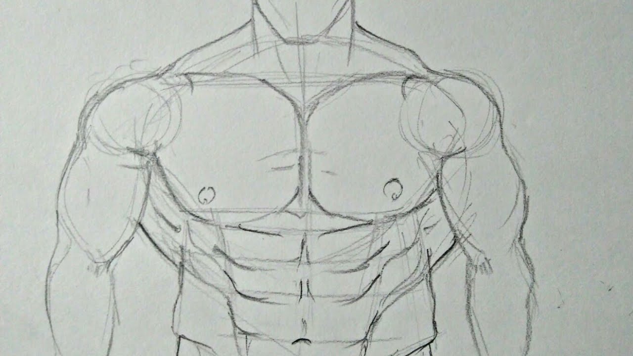 1280x720 how to draw muscular male body - Muscular Body Drawing