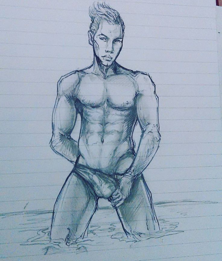 736x862 huge collection of 'buff man drawing' download more than - Muscular Man Drawing