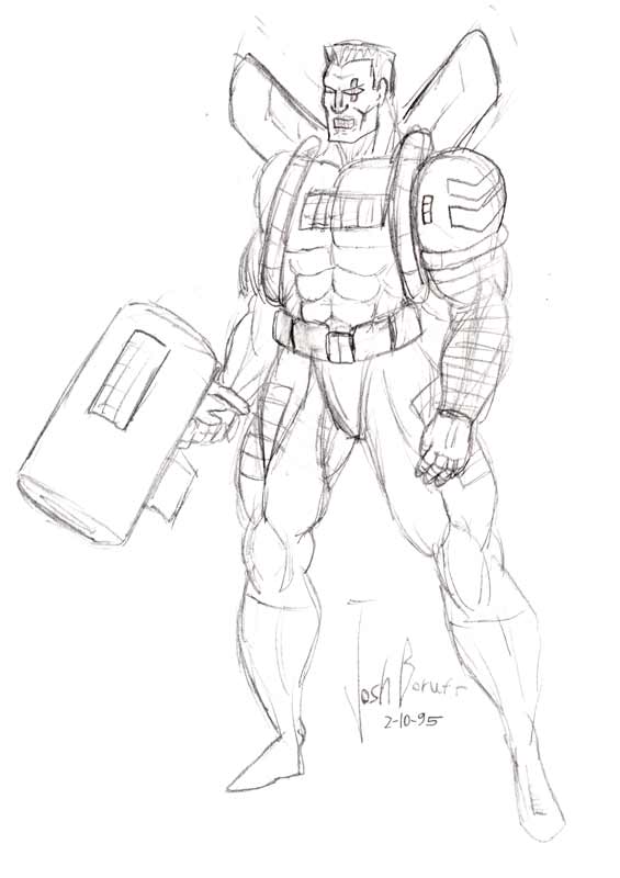 565x800 I Squandered My Childhood Drawing Muscle Men - Muscular Man Drawing