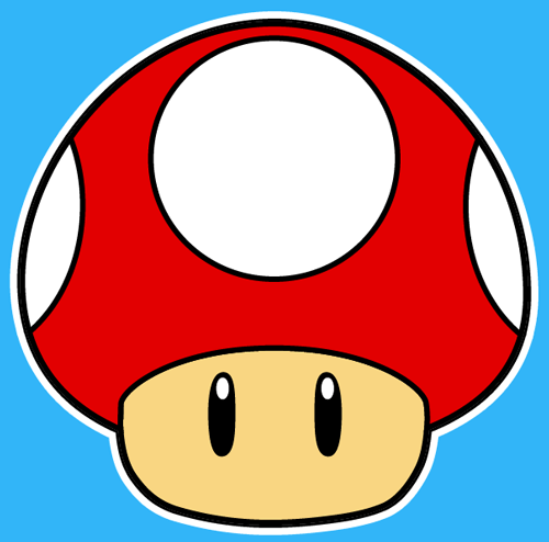 500x494 how to draw the mushroom from nintendo's super mario bros - Mushroom Cartoon Drawing