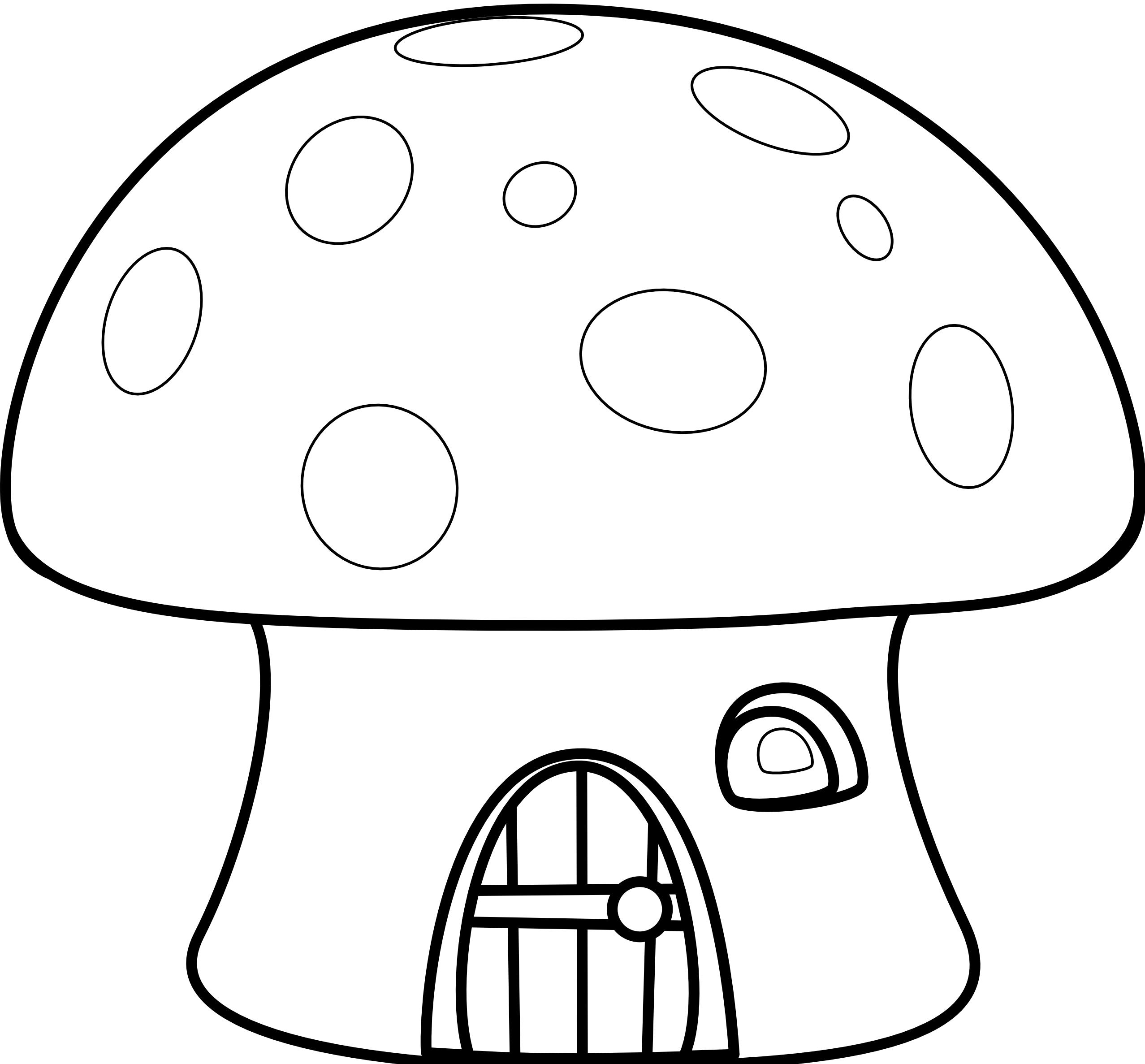 2555x2374 drawing mushrooms cartoon transparent png clipart free download - Mushroom Cartoon Drawing