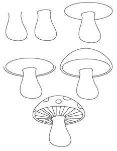 233x300 how to draw a mushroom l drawing drawings, stuffed mushrooms - Mushroom Drawing