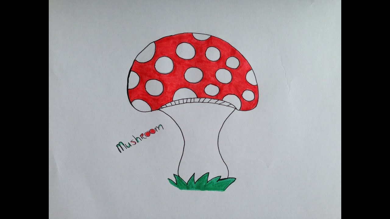 1280x720 How To Draw A Mushroom - Mushroom Drawing