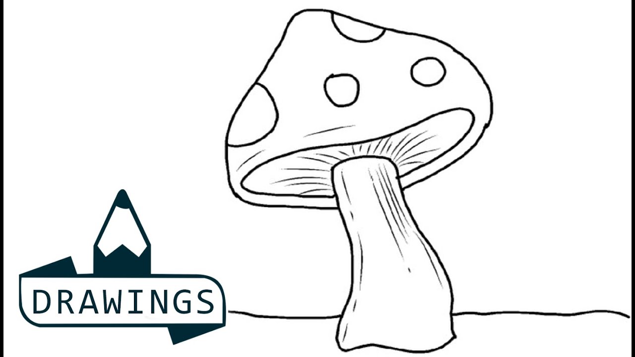 1280x720 Speed Drawing How To Draw A Mushroom - Mushroom Drawing