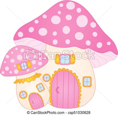 450x441 vector cute mushroom house vector amanita house vector cute - Mushroom House Drawing