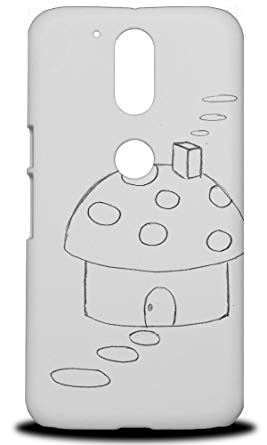 267x445 Mushroom House Sketch Art Drawing Hard Phone Case - Mushroom House Drawing