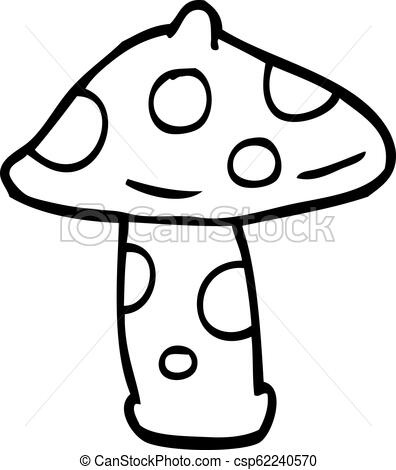 396x470 Line Drawing Cartoon Mushroom - Mushroom Line Drawing
