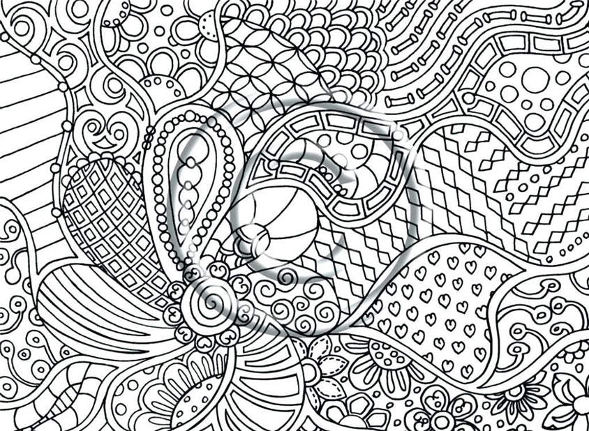 844x618 Trippy Coloring Pages Easy Line Drawing Mushroom - Mushroom Line Drawing